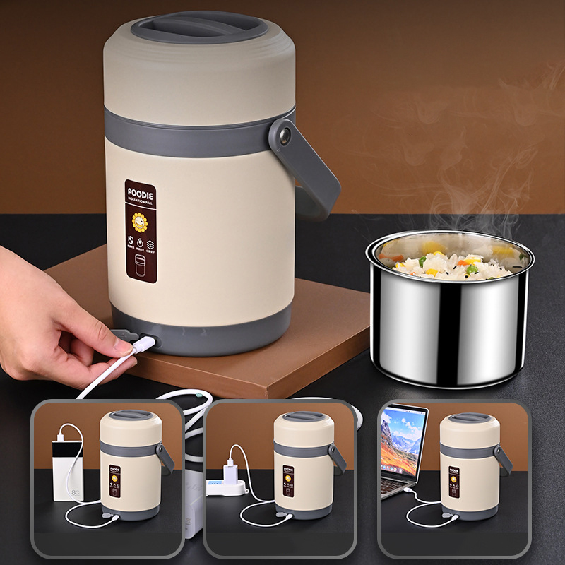 Baby Food Warmer Portable - Usb Verwarmde Lunch Dozen Roestvrij Staal