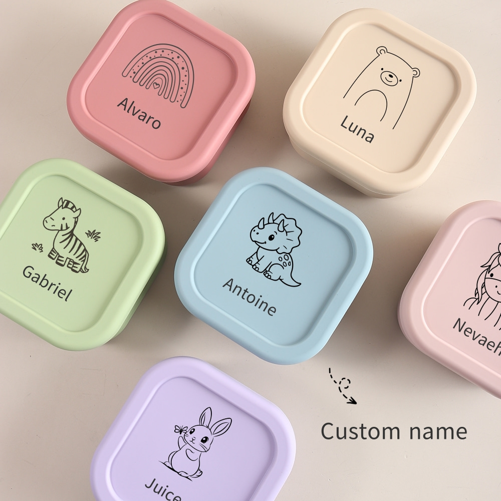 Baby Food Containers Glass - Op maat gemaakte naam of patroon