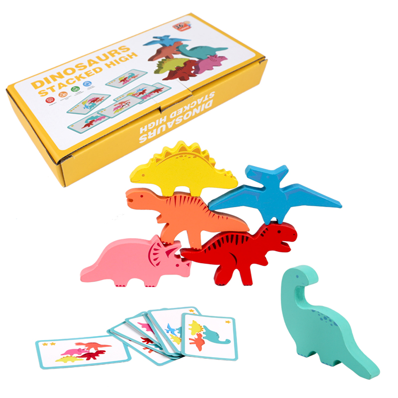 Baby Food Eat - Houten balansblokken speelgoed voor kinderen dier