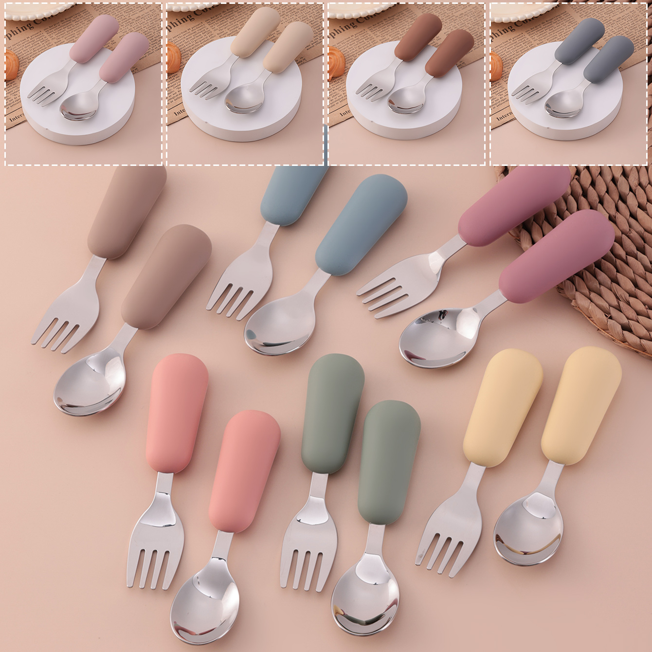 Baby Food Feeder - Kleur Kids 2 Stuks Roestvrij Stalen