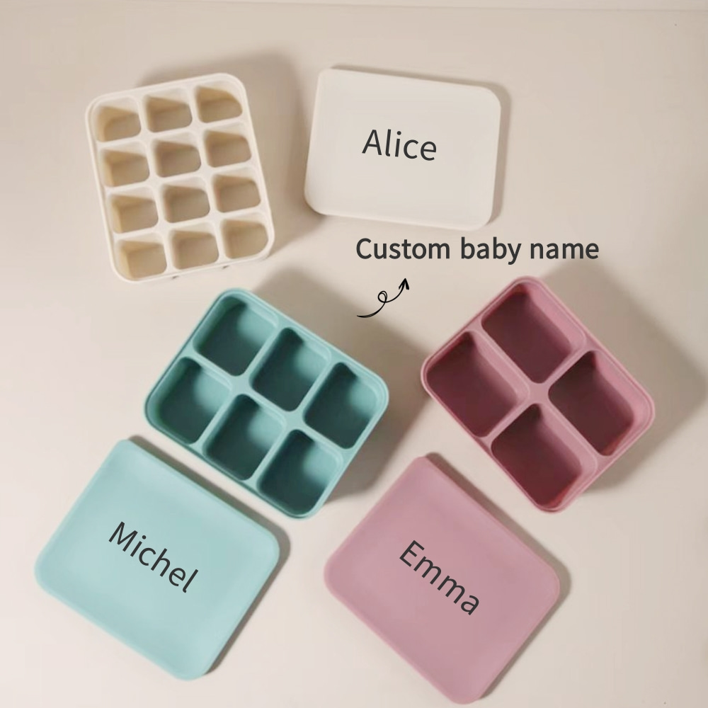 Freezer Tray Baby - Gepersonaliseerde babyvoeding diepvriesbak met naam, 12-cel