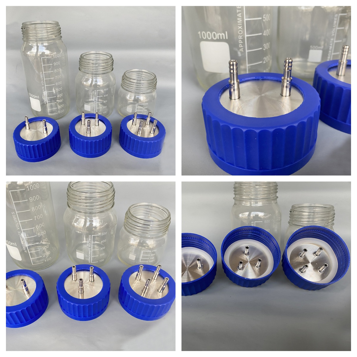 Baby Food Containers Glass - Laboratoriumfles Blauw Schroefdop GL80 Ronde glazen