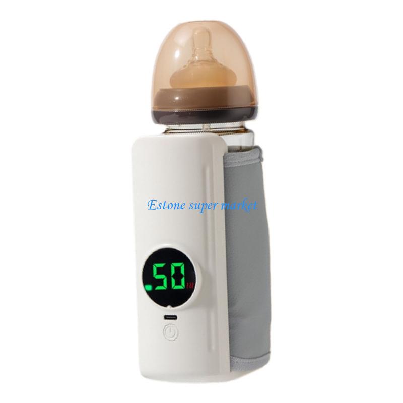 Baby Food Warmer Portable - 090B Energiezuinige 2000mAh-flessenwarmer Batterij met levensduur