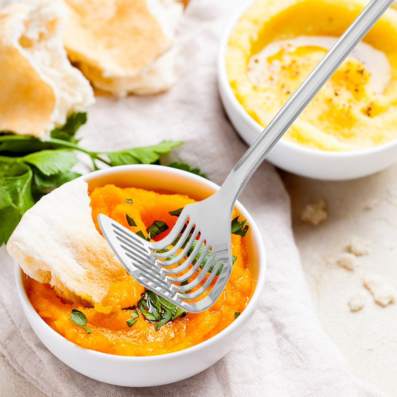 Baby Food With Sweet Potato - Robuuste aardappelpureerder van roestvrij staal met