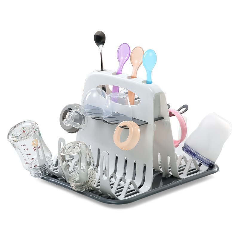 Baby Food Chart - Droogrek voor babyflessen Draagbare schoonmaakdroger Flessenafdruiprek