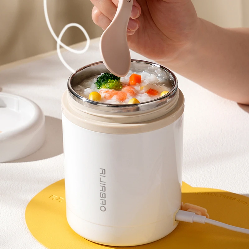 Baby Food Warmer Portable - 600ML USB Elektrische Verwarming Lunchbox Draagbare