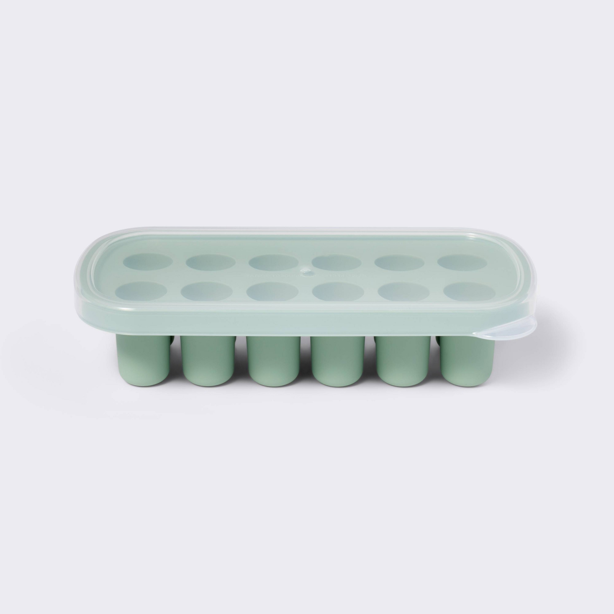 Freezer Tray Baby - Groene Babyvoeding Vriesbakje, Flexibele Portie-opslagvorm voor