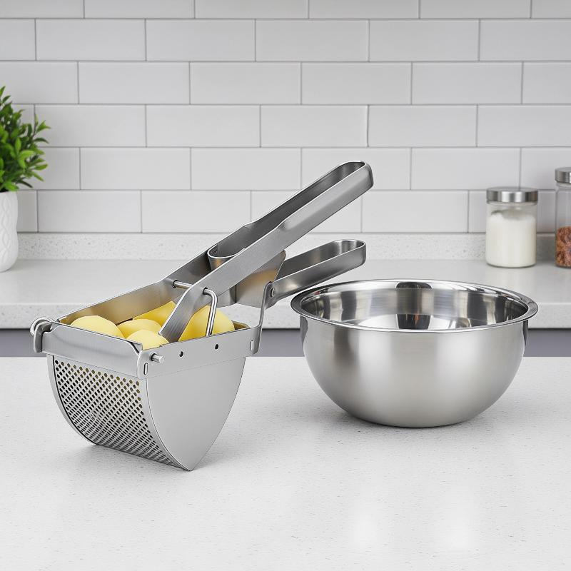 Baby Food With Iron - Aardappelstamper Roestvrijstalen Ricer Multifunctionele handmatige pers
