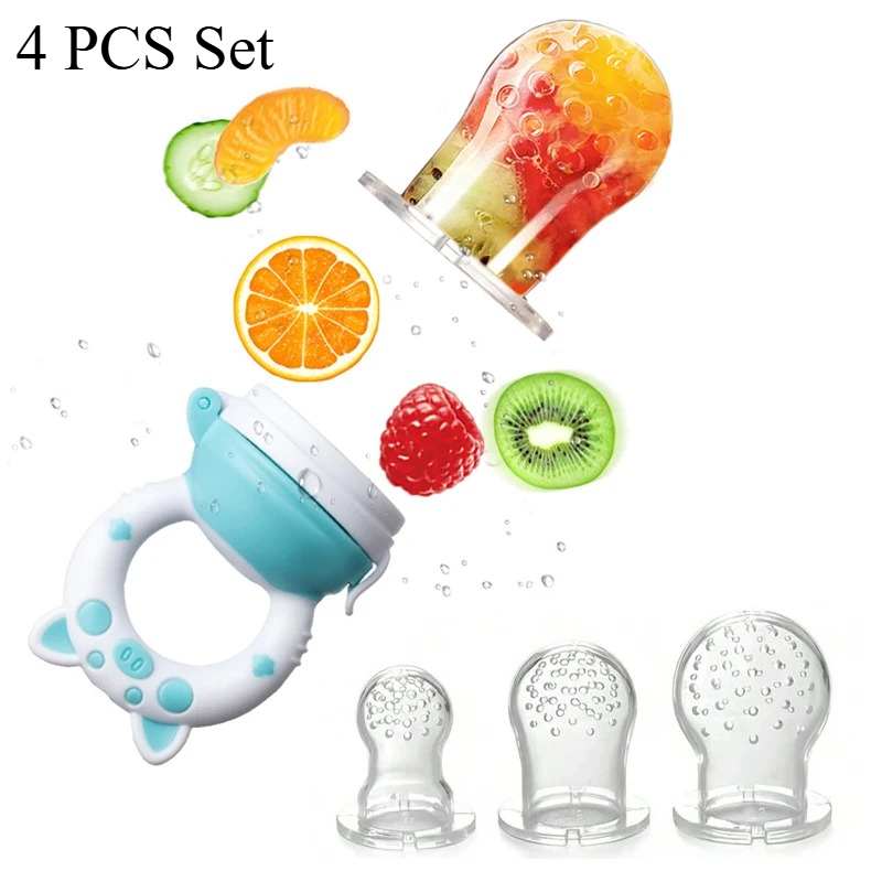 4-delige set siliconen fruit-  - Baby Food Bites recensie en prijs