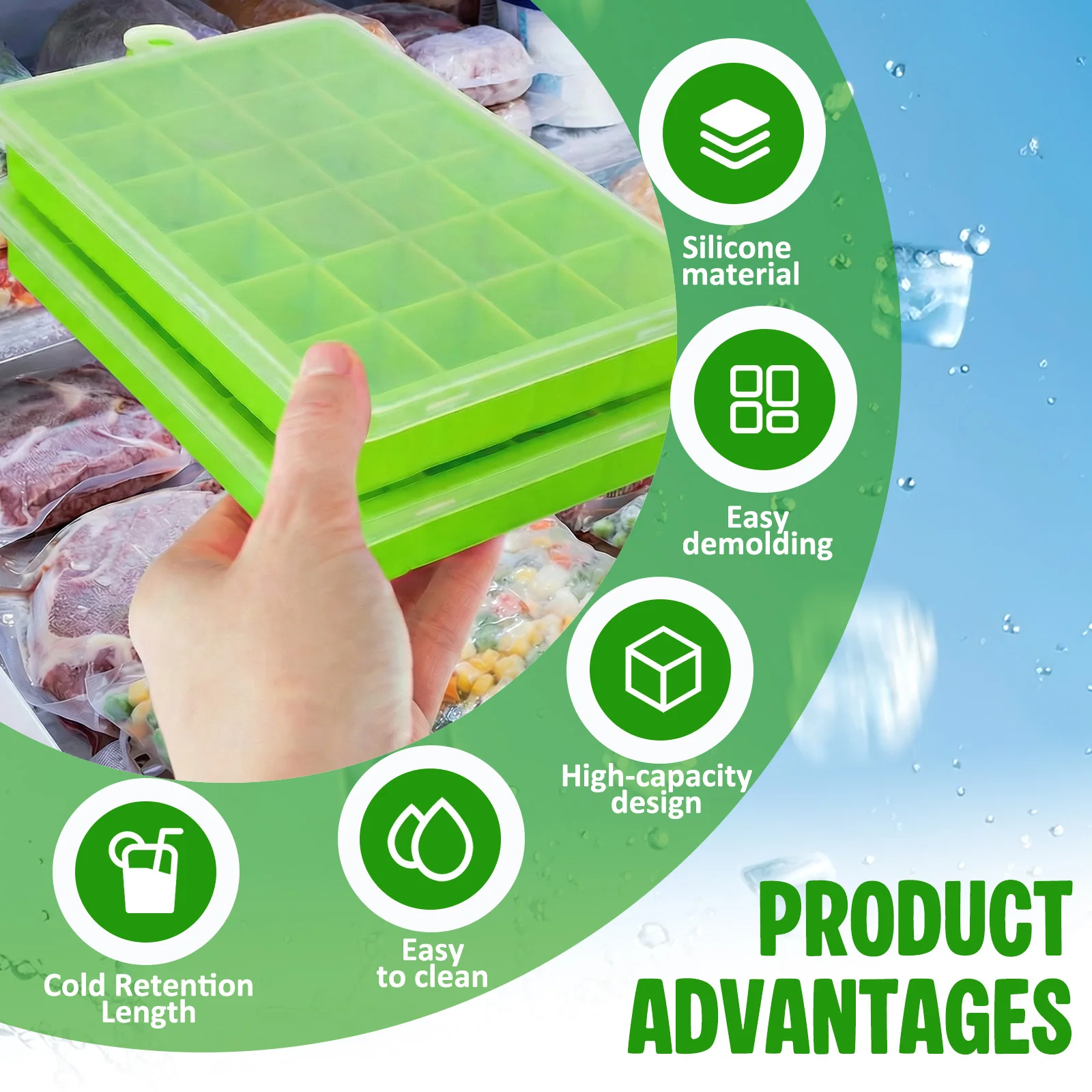 Silicone ijsblokjesvorm, makke - Freezer Tray Baby recensie en prijs