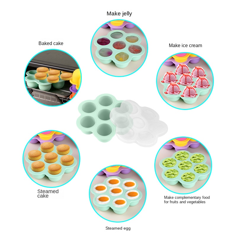 7-delige herbruikbare silicone - Freezer Tray Baby recensie en prijs