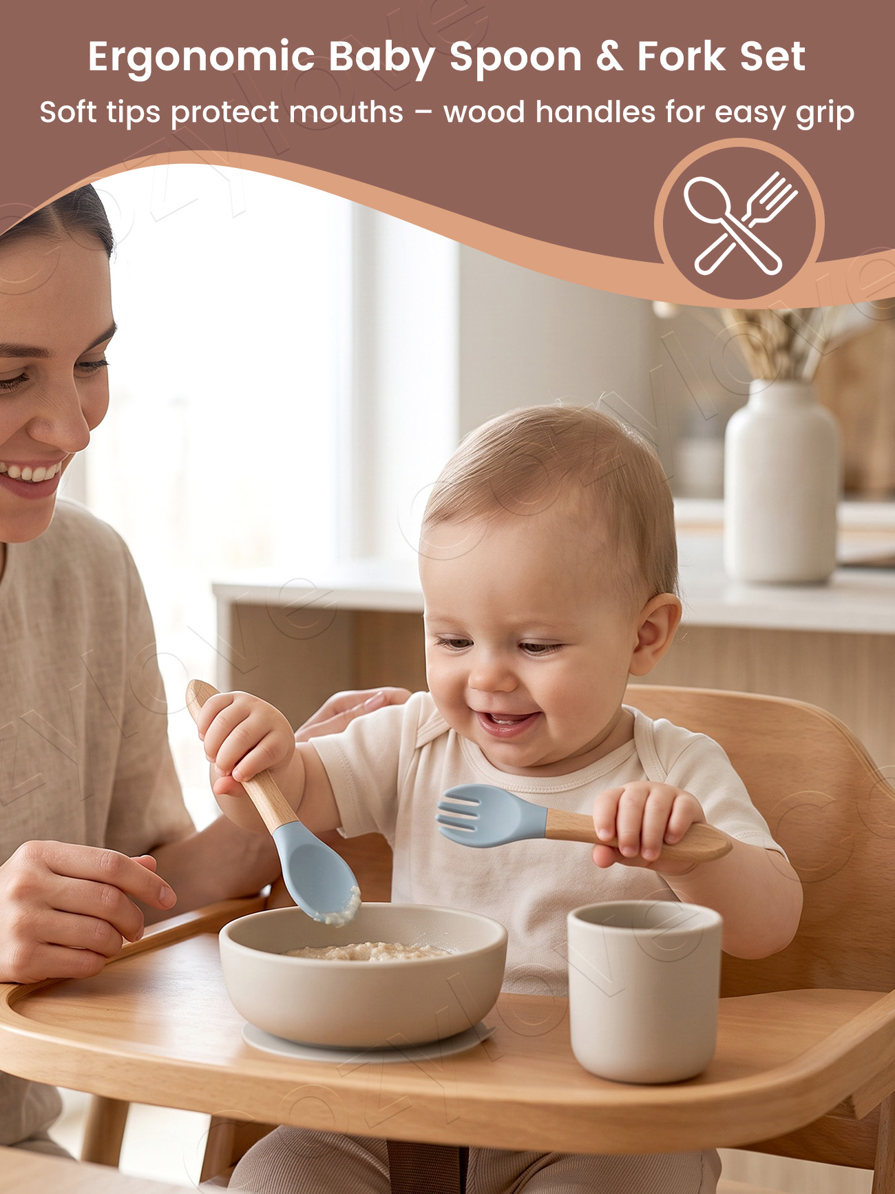 Baby siliconen vork- en lepels - Baby Food Bites recensie en prijs